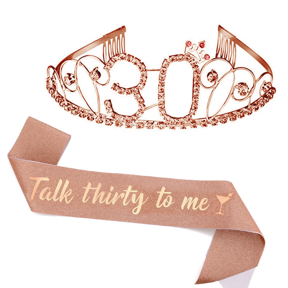 Damen Glitzernde Tiara mit festlichem "50 & Fabulous"-Design Karnz