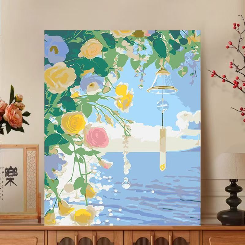 Floral Impressionist Leinwanddruck Karnz