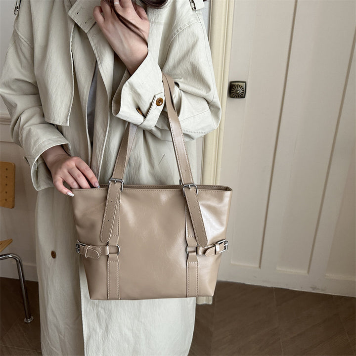Stylische Kunstleder Schultertasche