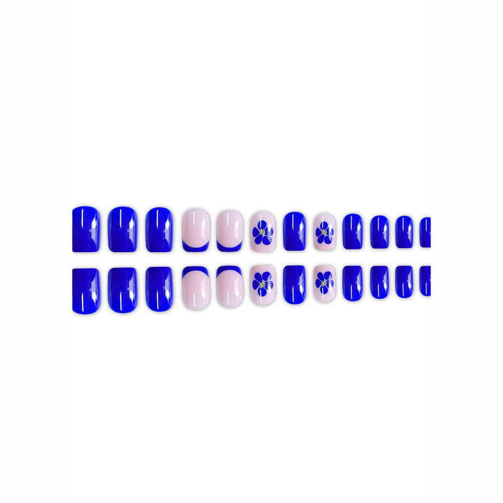 Floral Accent Press-On Nail Art Karnz