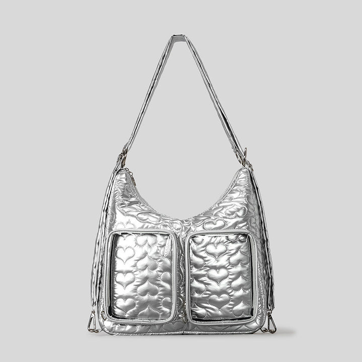 Gestepptes Herzmuster-Handtasche