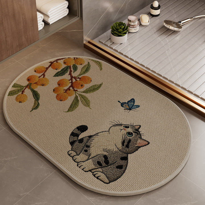 Verspielt Cartoon-Katzen-Themen-Badeteppich