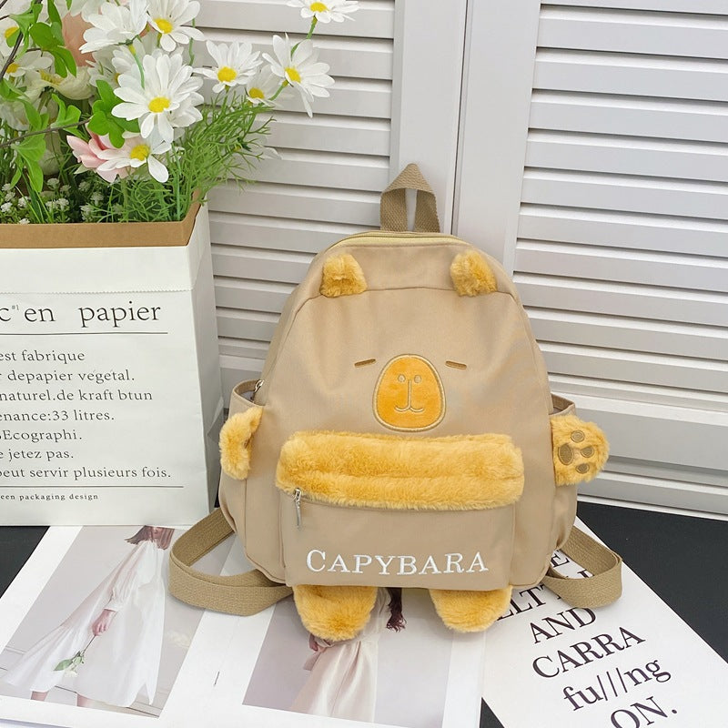Verspielt Kapybara Plüsch Rucksack