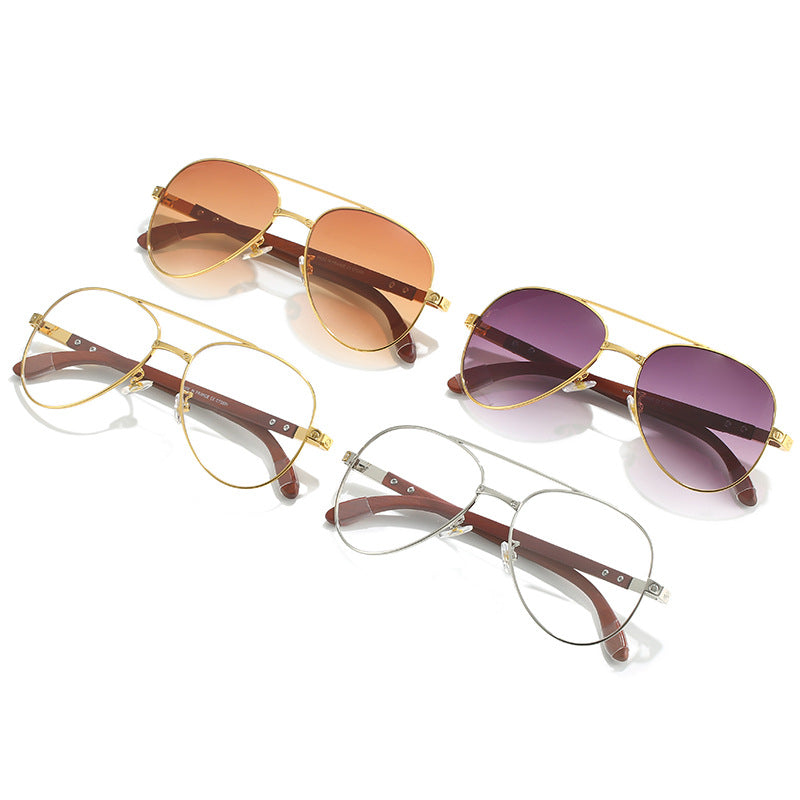 Damen elegante Piloten-Sonnenbrille mit feinem Metallrahmen und UV-Schutz Karnz