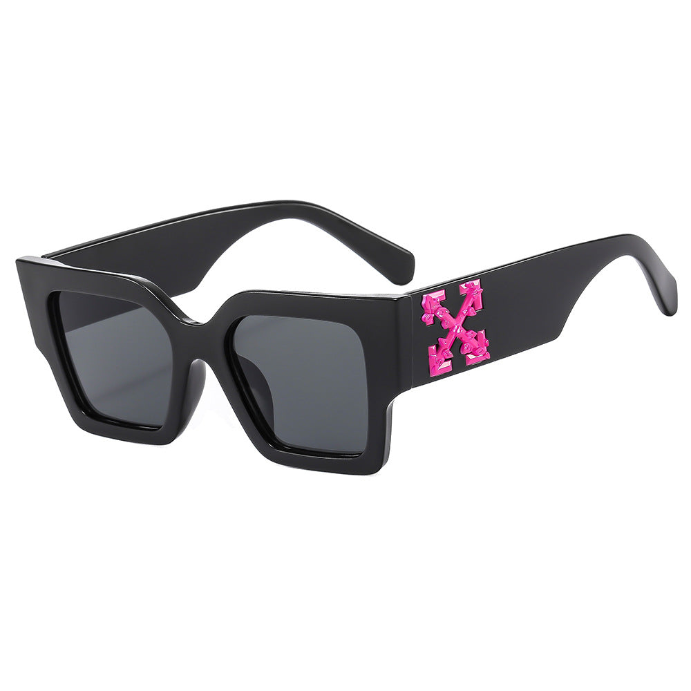 Damen Designer-Sonnenbrille mit auffälligem geometrischen Rahmen Karnz