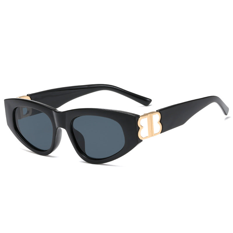 Damen Cat-Eye Sonnenbrille mit elegantem Kunststoffen und luxuriösen Metalldetails Karnz