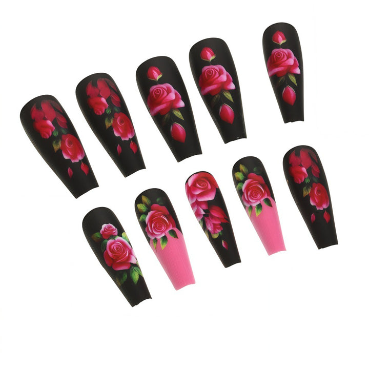 Kunstvolle Rosen Nagelspitzen Karnz