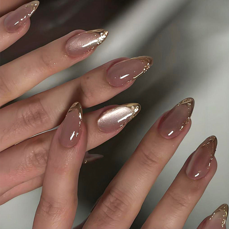 Elegante Stiletto Gel Press-On Nagelset Karnz