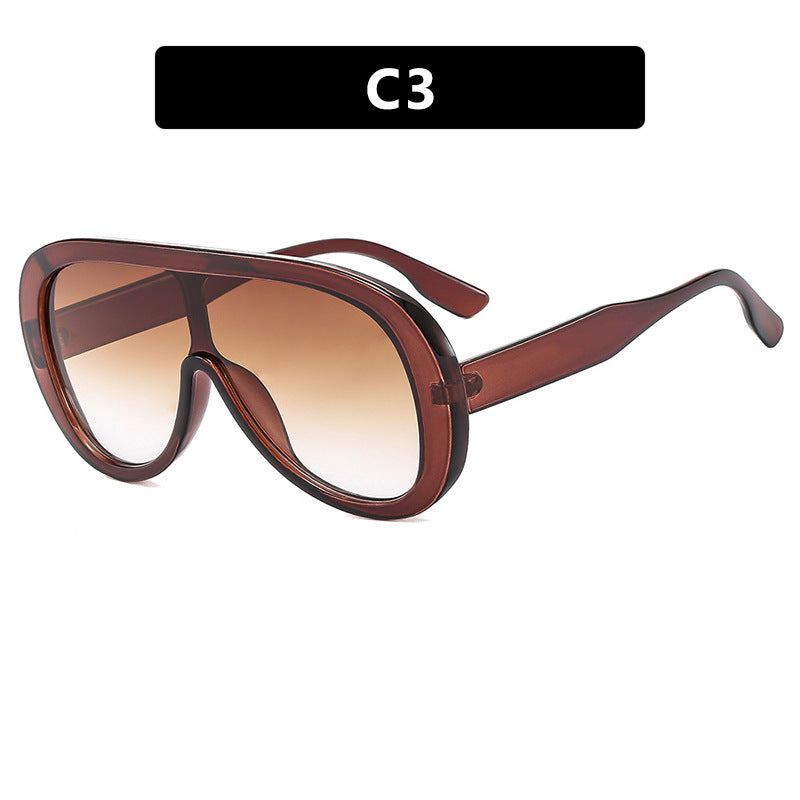 Damen futuristische Sportsonnenbrille mit breiter Sichtscheibe und UV-Schutz Karnz