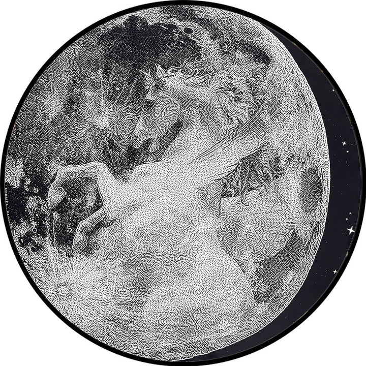 Künstlerische Einhorn Mond Wanddekoration