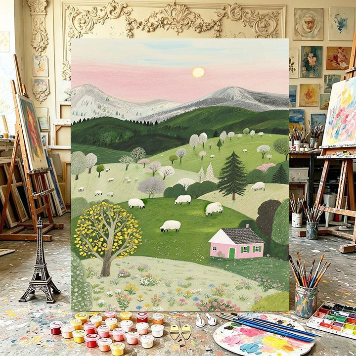 Scenic Mountain Landscape Canvas Art Print Karnz