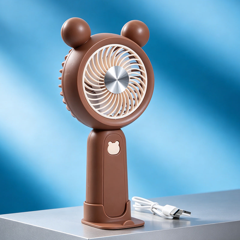 Damen Tragbarer Handventilator im süßen Bärenmotiv Karnz