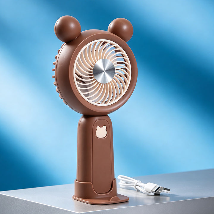 Damen Tragbarer Handventilator im süßen Bärenmotiv Karnz