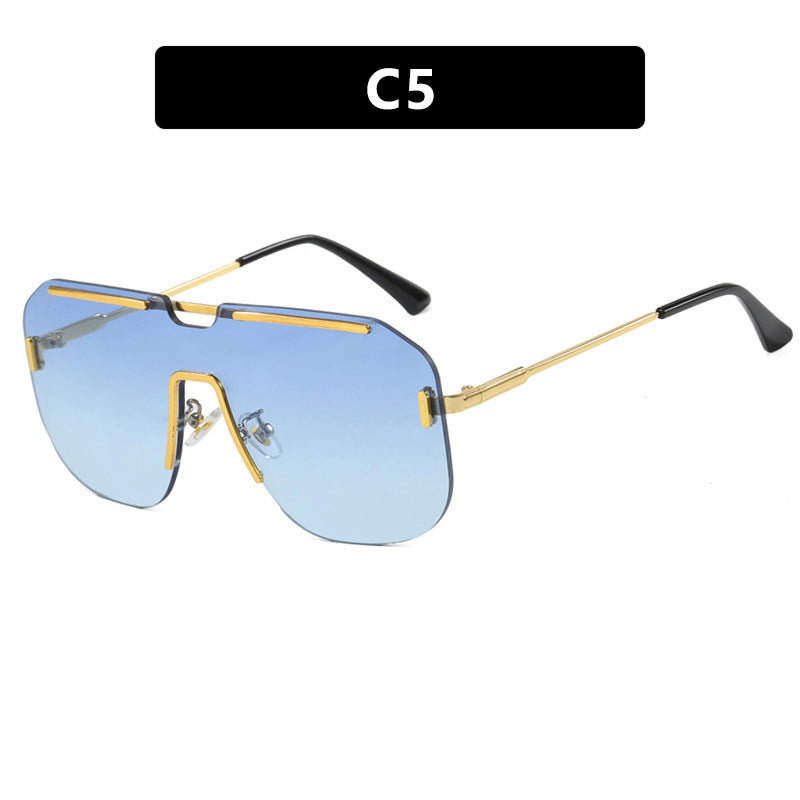 Damen geometrische Sonnenbrille mit stylischem Metallrahmen und UV-Schutz Karnz