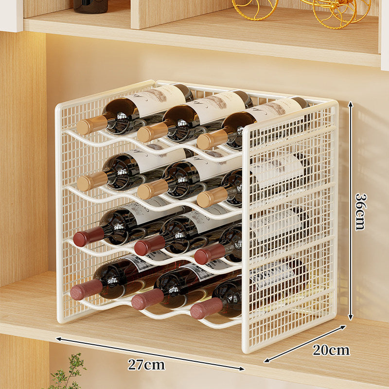 Kompakter Tisch Metall Draht Weinflaschen Organizer