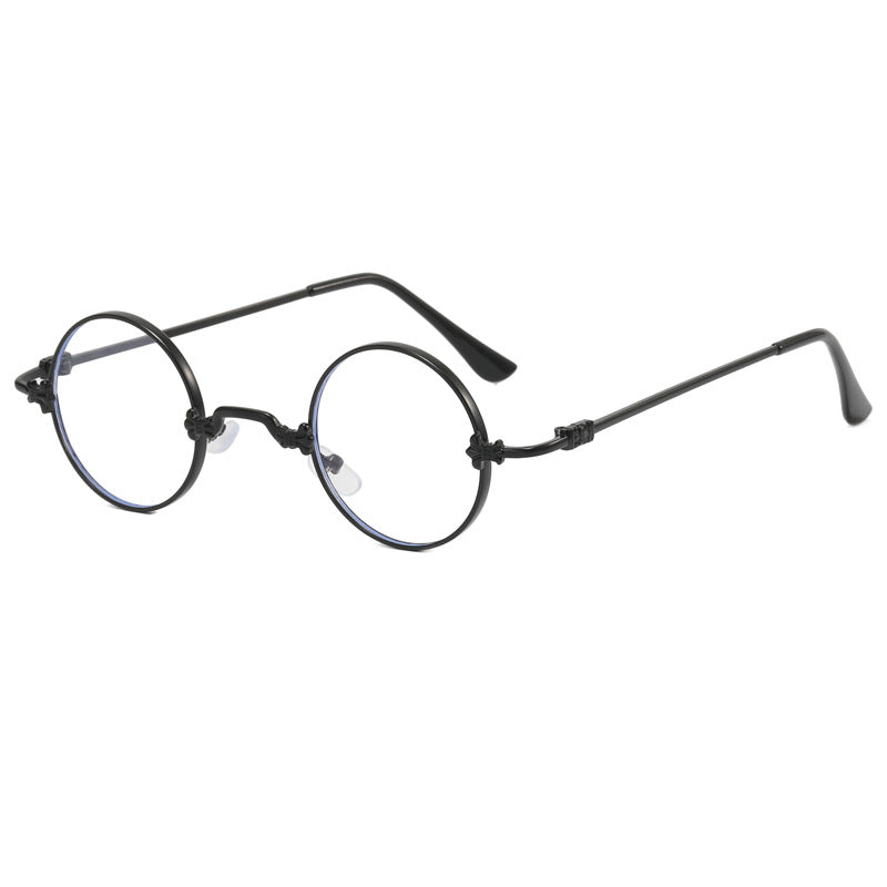 Damen modische runde Brille mit hochwertigem Metallrahmen und flexiblen Bügeln Karnz