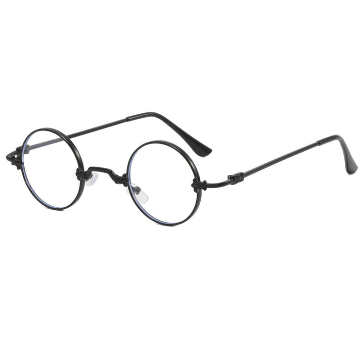 Damen modische runde Brille mit hochwertigem Metallrahmen und flexiblen Bügeln Karnz