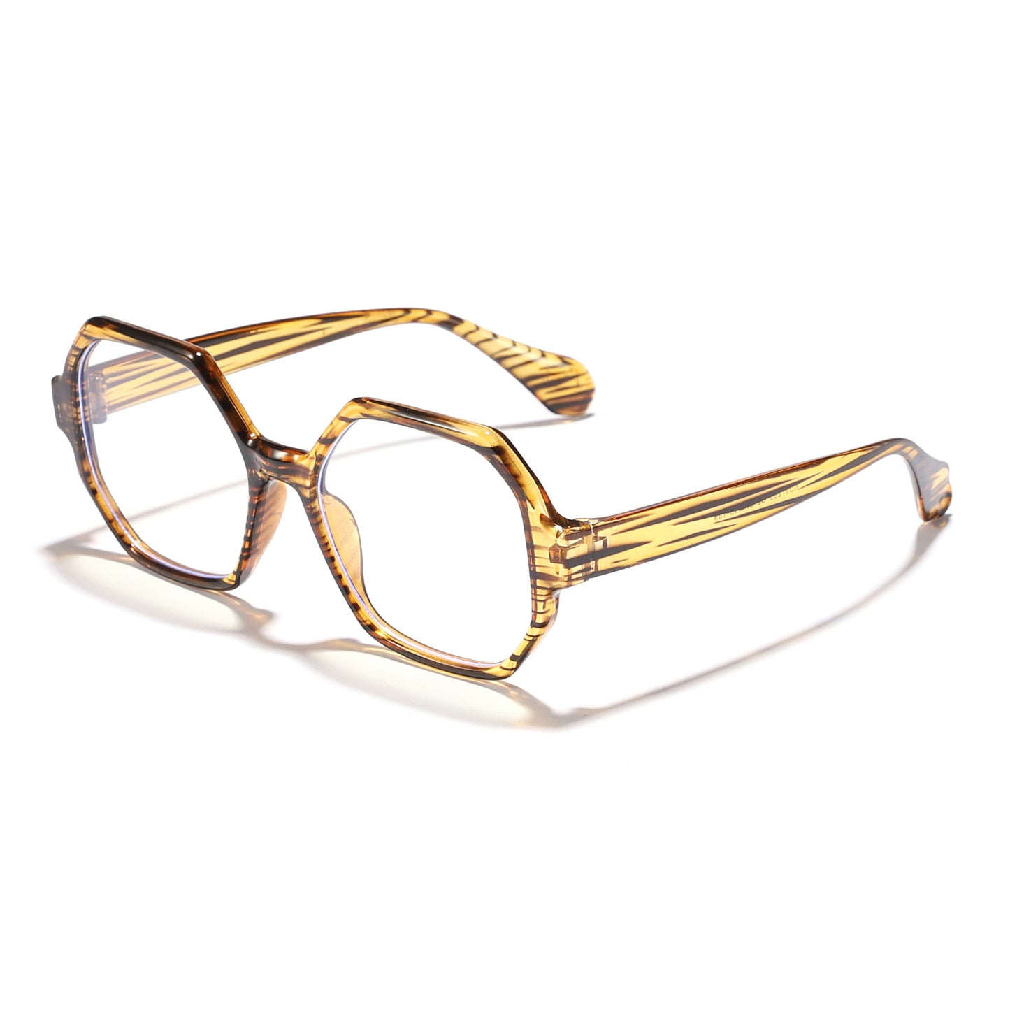 Damen modische Sonnenbrille mit hexagonalem Rahmen und UV-Schutz Karnz