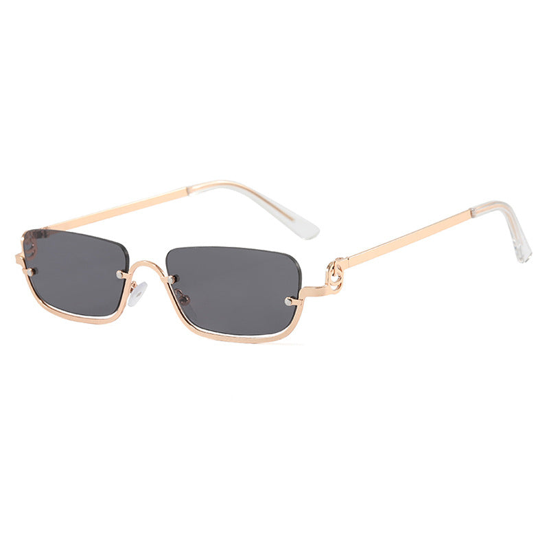 Damen Modische quadratische Sonnenbrille mit elegantem Metallgestell Karnz