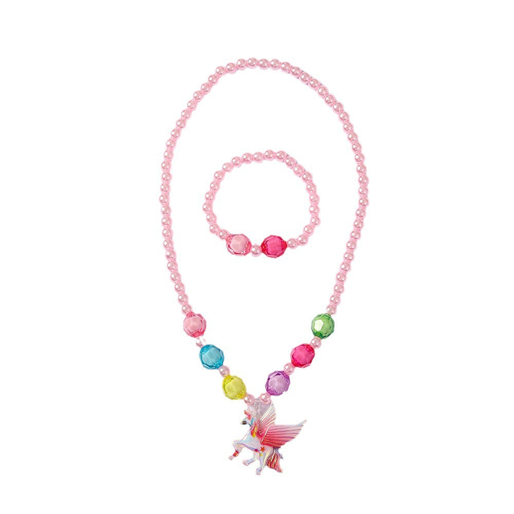 Verspieltes Schmuckset mit Einhorn-Anhänger Karnz