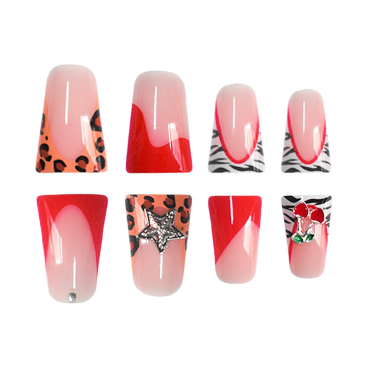Stylische Statement Press-On Nagelverlängerungen Karnz