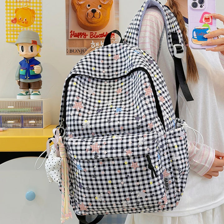 Stylische Gepunktete Sternenmuster Rucksack Karnz