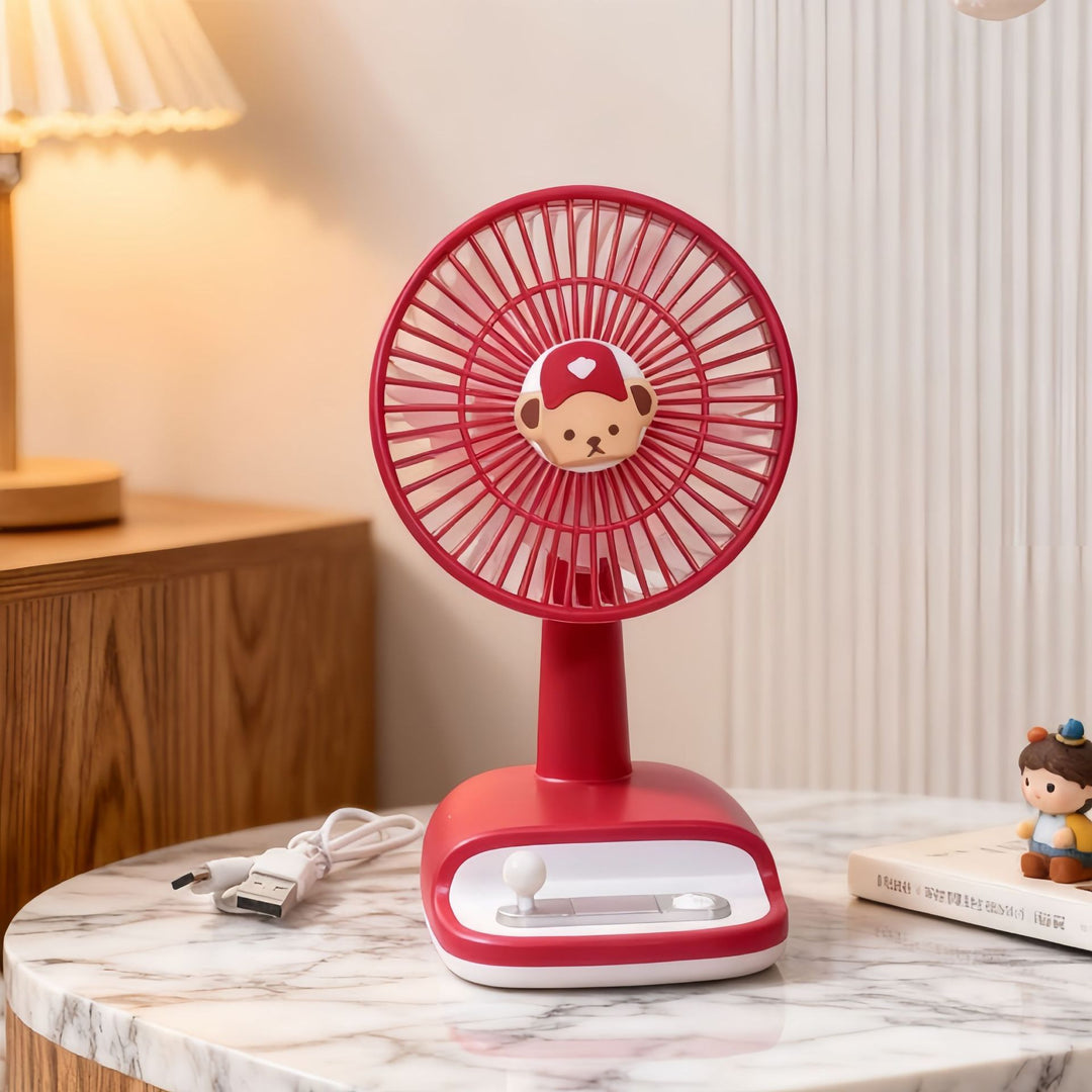 Damen Tragbarer Tischventilator mit einstellbarer Neigung und USB-Anschluss Karnz