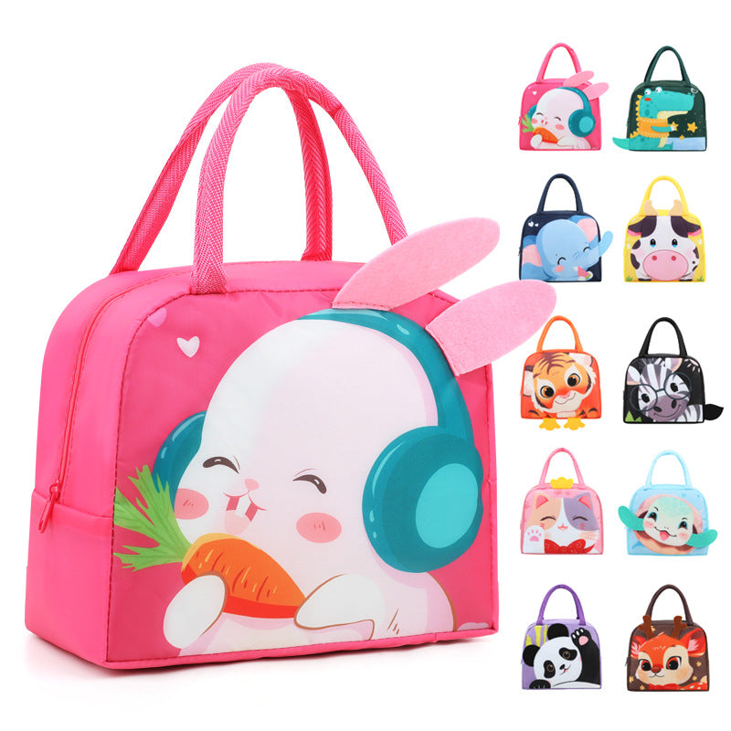 Spaß Cartoon Hasen-Themen Isolierte Lunch Tasche Karnz