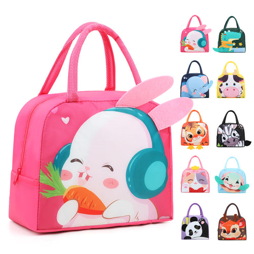 Spaß Cartoon Hasen-Themen Isolierte Lunch Tasche Karnz
