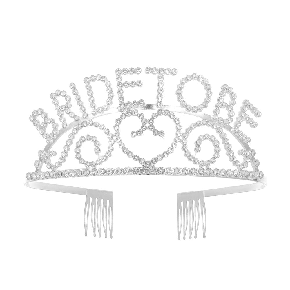 Damen Glitzernde Braut Tiara Karnz