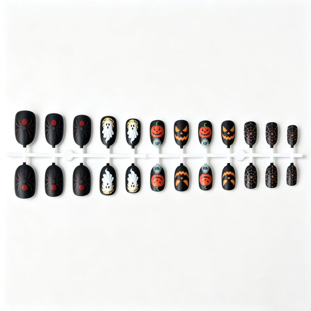 Gruseliges Halloween-Thema Nagelkunst-Set