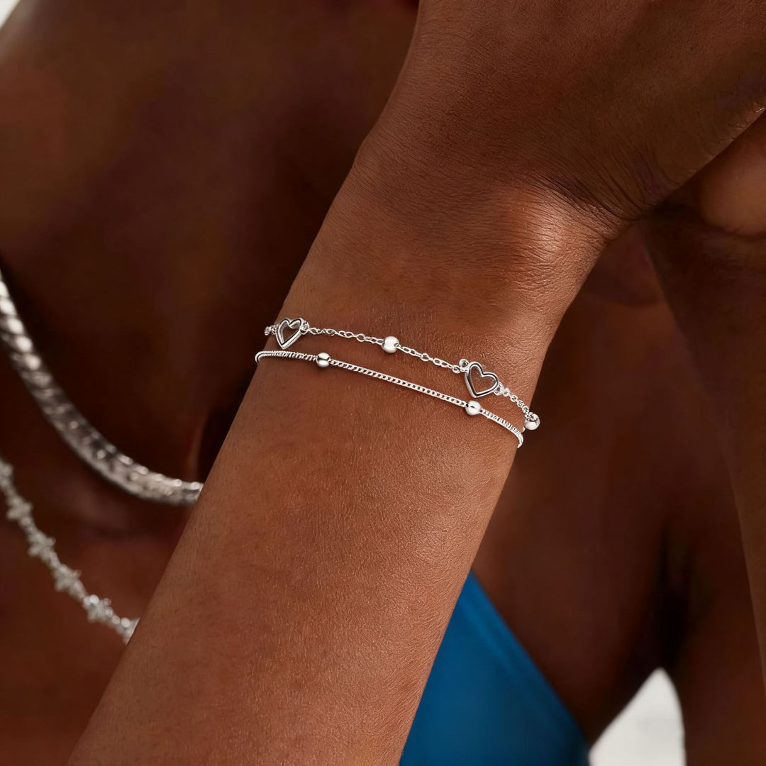 Herz Charm Schicht-Armband Karnz