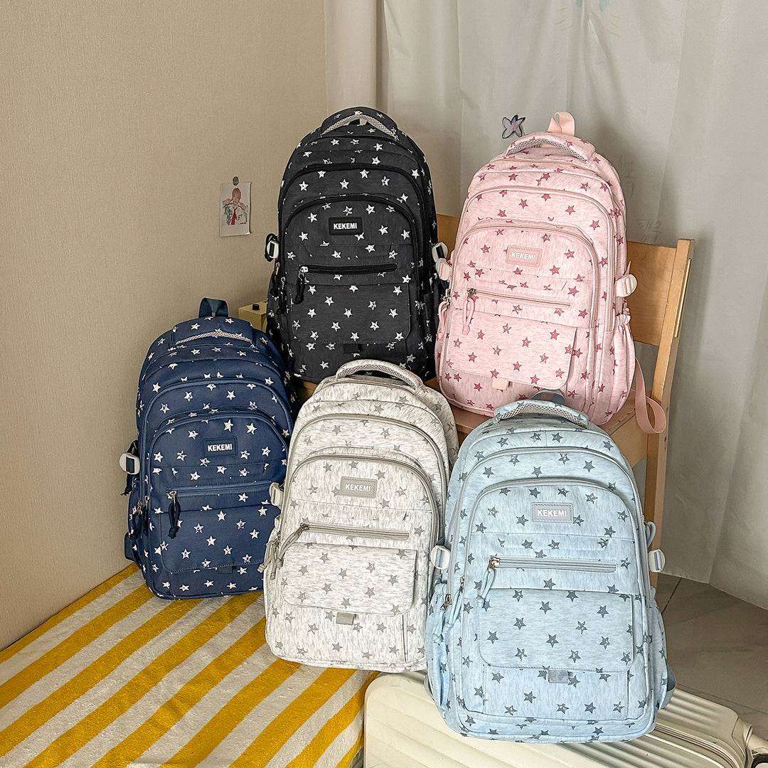 Stylische Stern- bedruckte Schulrucksack Karnz