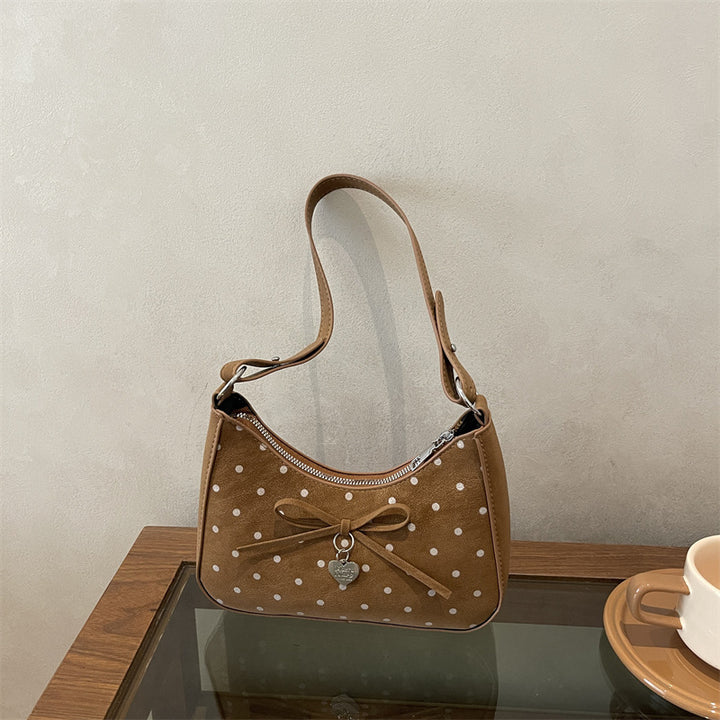 Charmante Pünktchen Mini Schultertasche