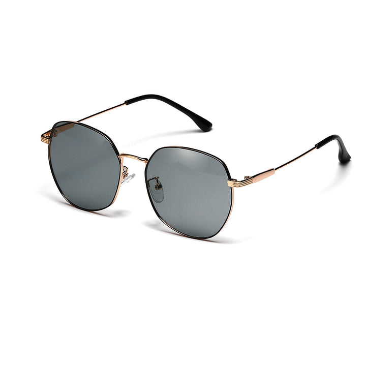 Damen auffällige geometrische Sonnenschutzbrille mit UV-Schutz Karnz
