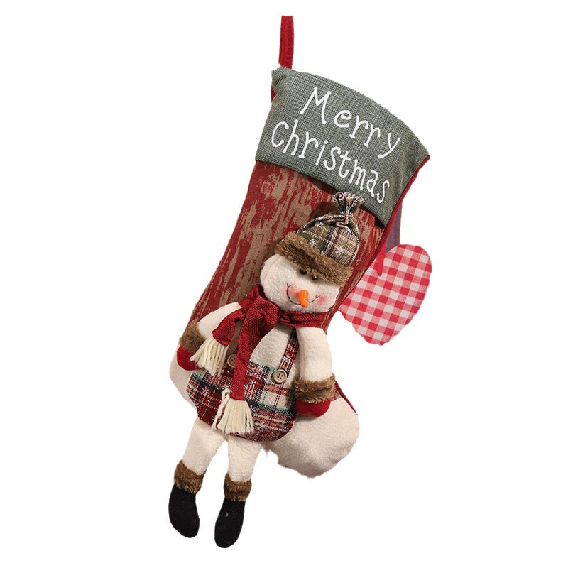 Dekorativer Weihnachtsstrumpf im Rentierdesign Karnz