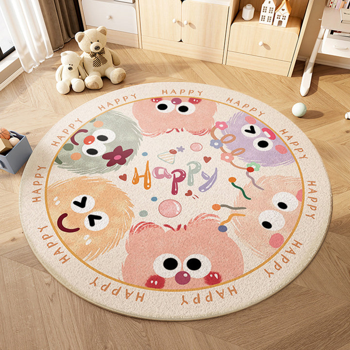 Verspielter Monster-Themen-Teppich