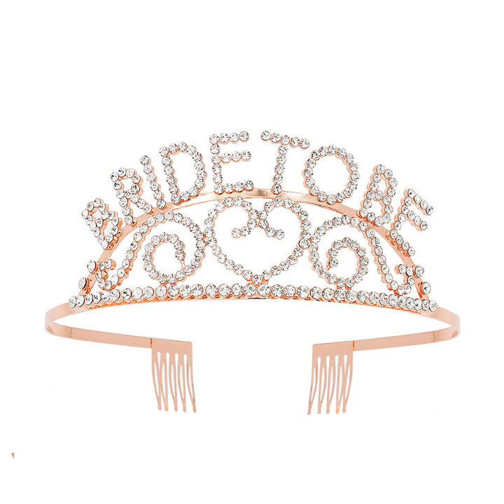 Damen Glitzernde Tiara mit Herzmotiven Karnz