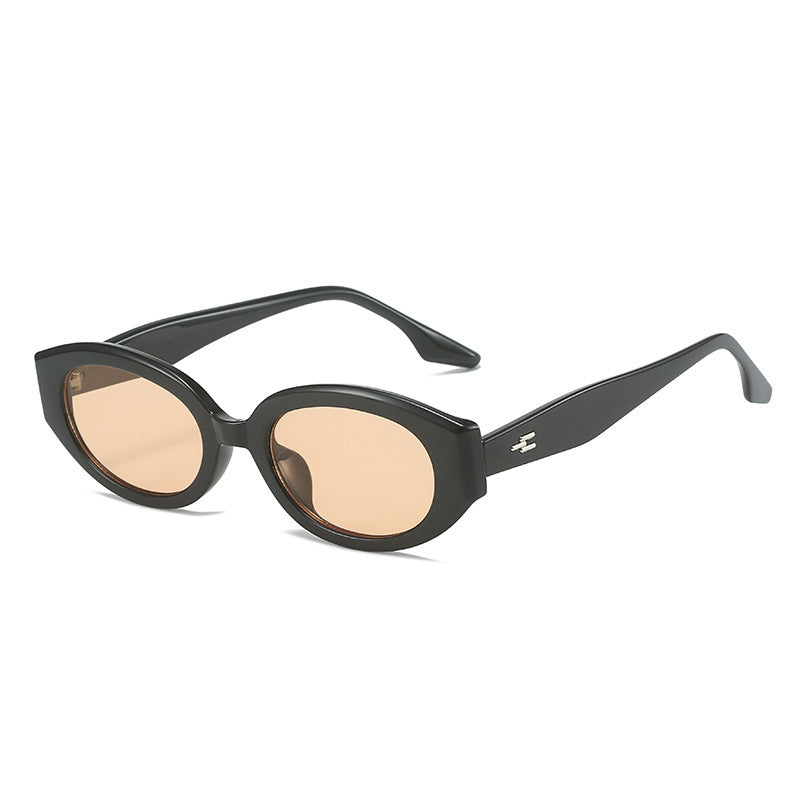 Modische auffällige ovale Sonnenbrille Karnz