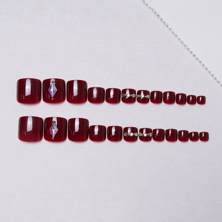 Dekorative Strass-Pediküre-Nagelkunst  1791110367
