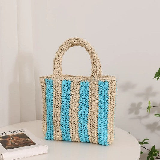 Damen Handgefertigte Strandtasche mit gestreiftem Design Karnz