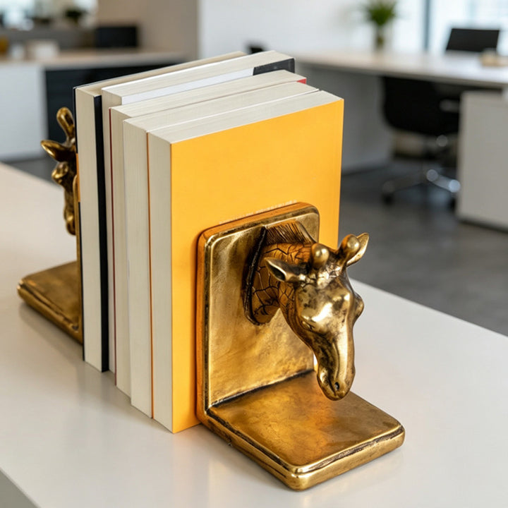Künstlerischer Giraffenkopf Buchstütze