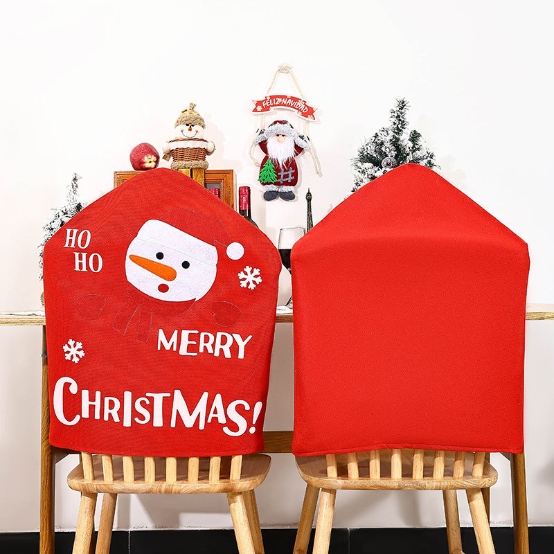 Festliche Stuhlüberzieher mit Weihnachtsmotiv Karnz