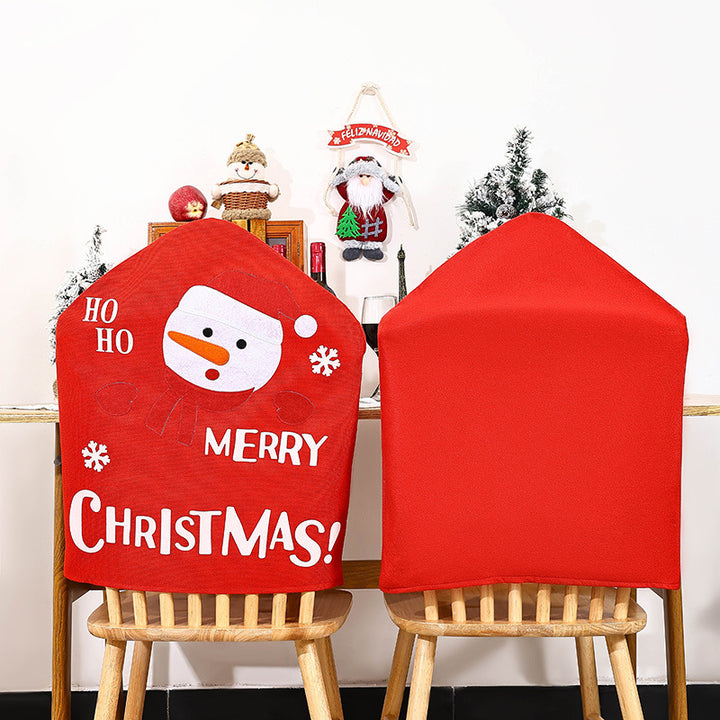 Festliche Stuhlüberzieher mit Weihnachtsmotiv Karnz