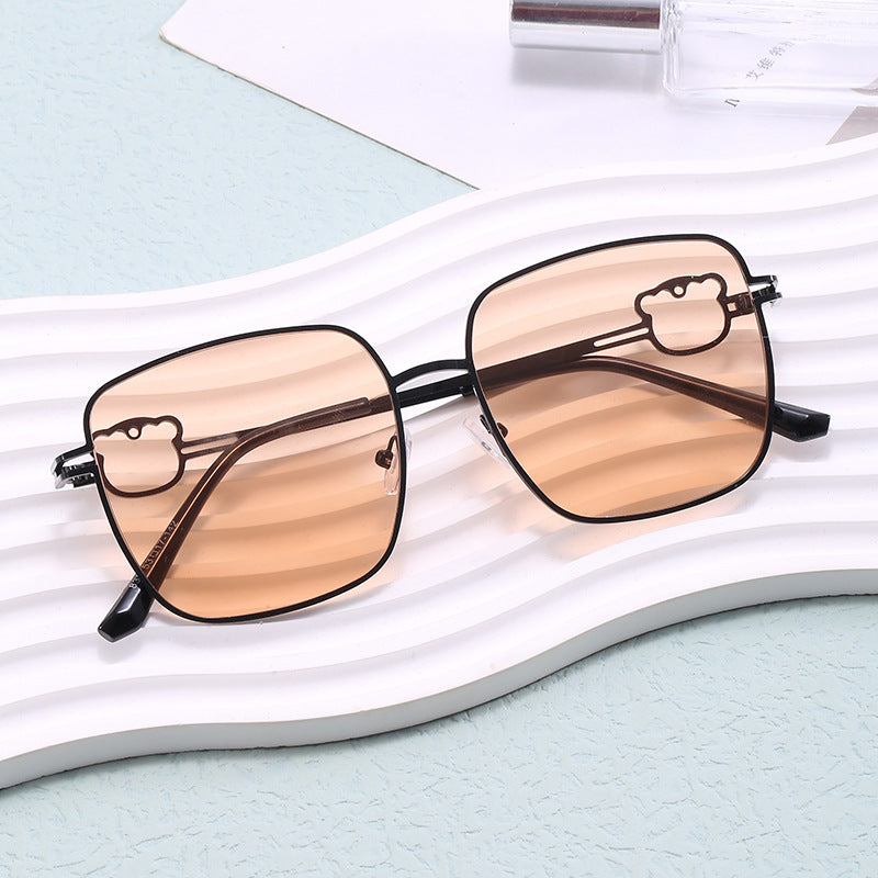 Damen modische quadratische Brille mit einzigartigen Akzenten Karnz