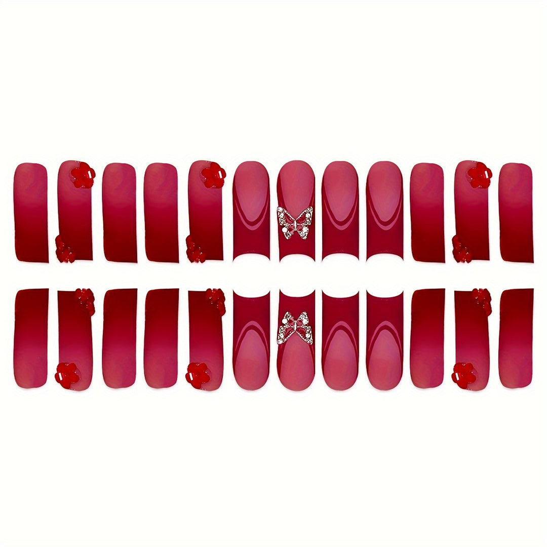 Dekorativer Press-On Nagelset Karnz