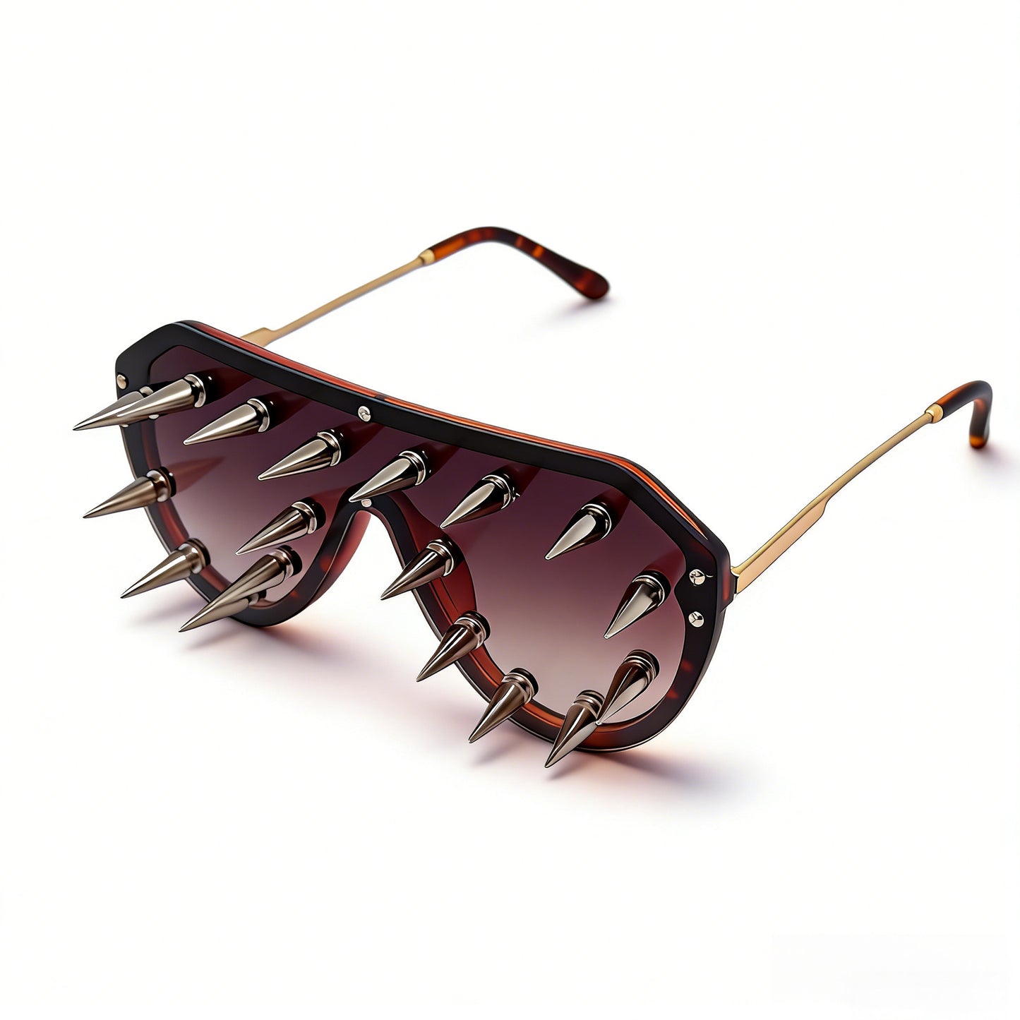 Damen auffällige Design-Sonnenbrille mit Spikes Karnz