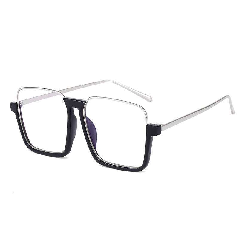 Damen quadratische Sonnenbrille mit transparentem Rahmen und polarisierenden Gläsern Karnz