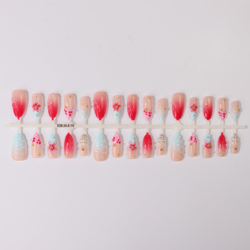 Floral Design Acryl Nagelspitzen Set Karnz