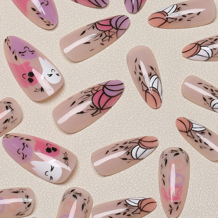 Halloween-Themen Druck-On-Nagelkunst Set